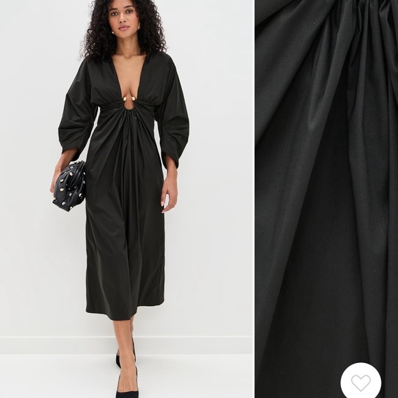 cult gaia Dresses & Skirts - NWT Cult Gaia Elyza Black Midi Dress